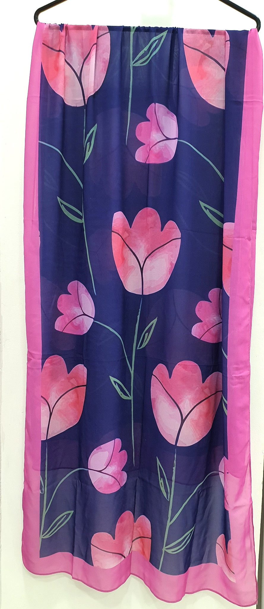 Magenta & Dark Blue Scarf 200 X 70 CM
