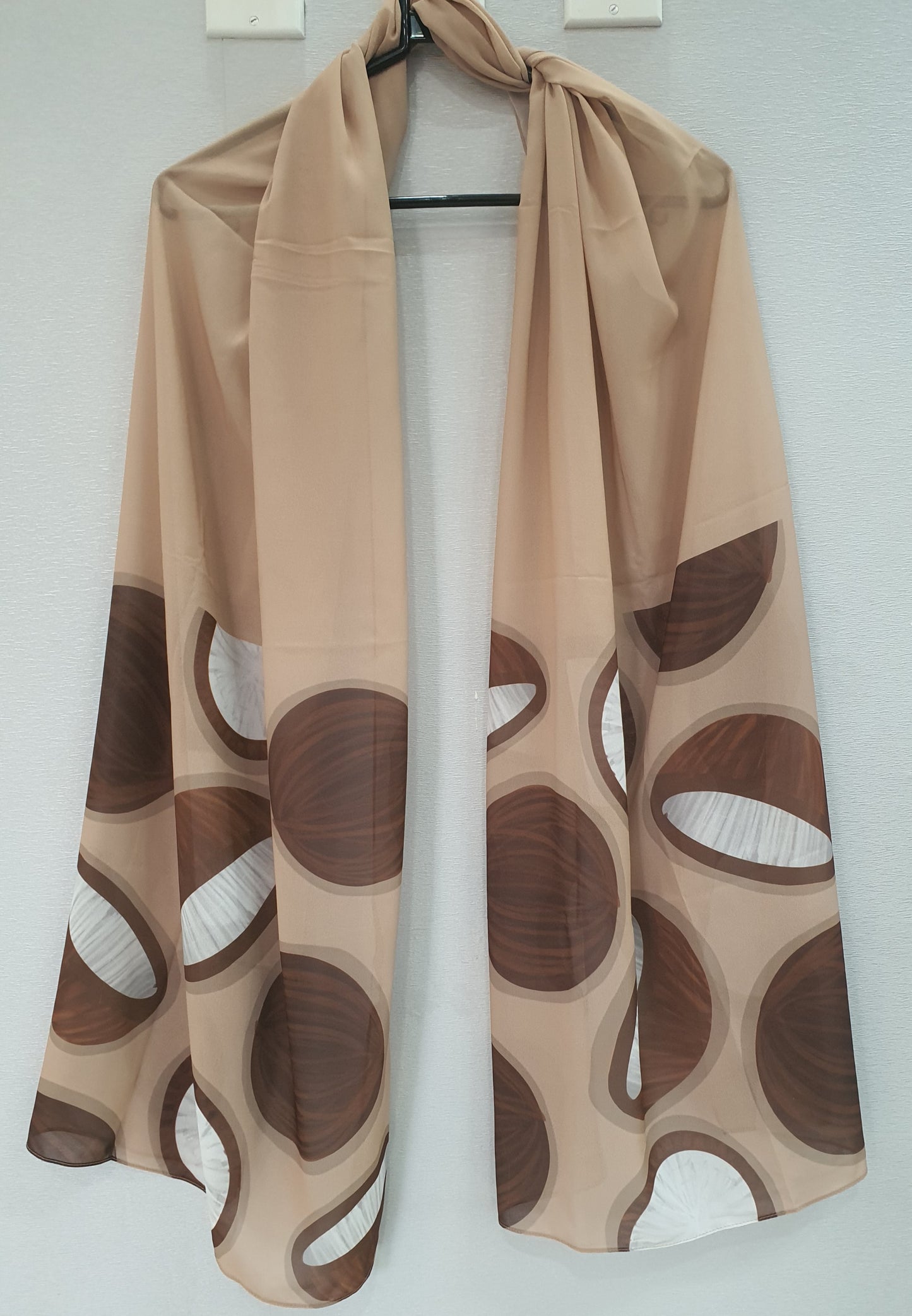 Coconut Beige & Brown Scarf 200 X 70 CM