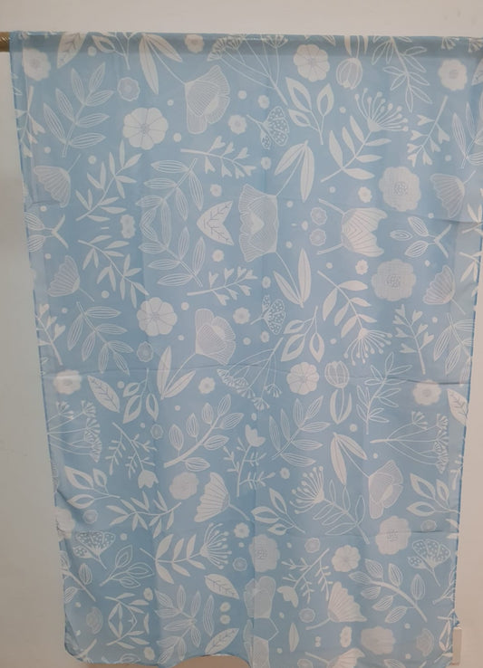 Light blue and white Scarf 200 X 70 CM
