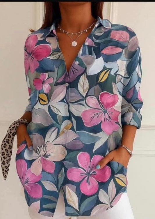 Summer Patterned Blouse - Crepe