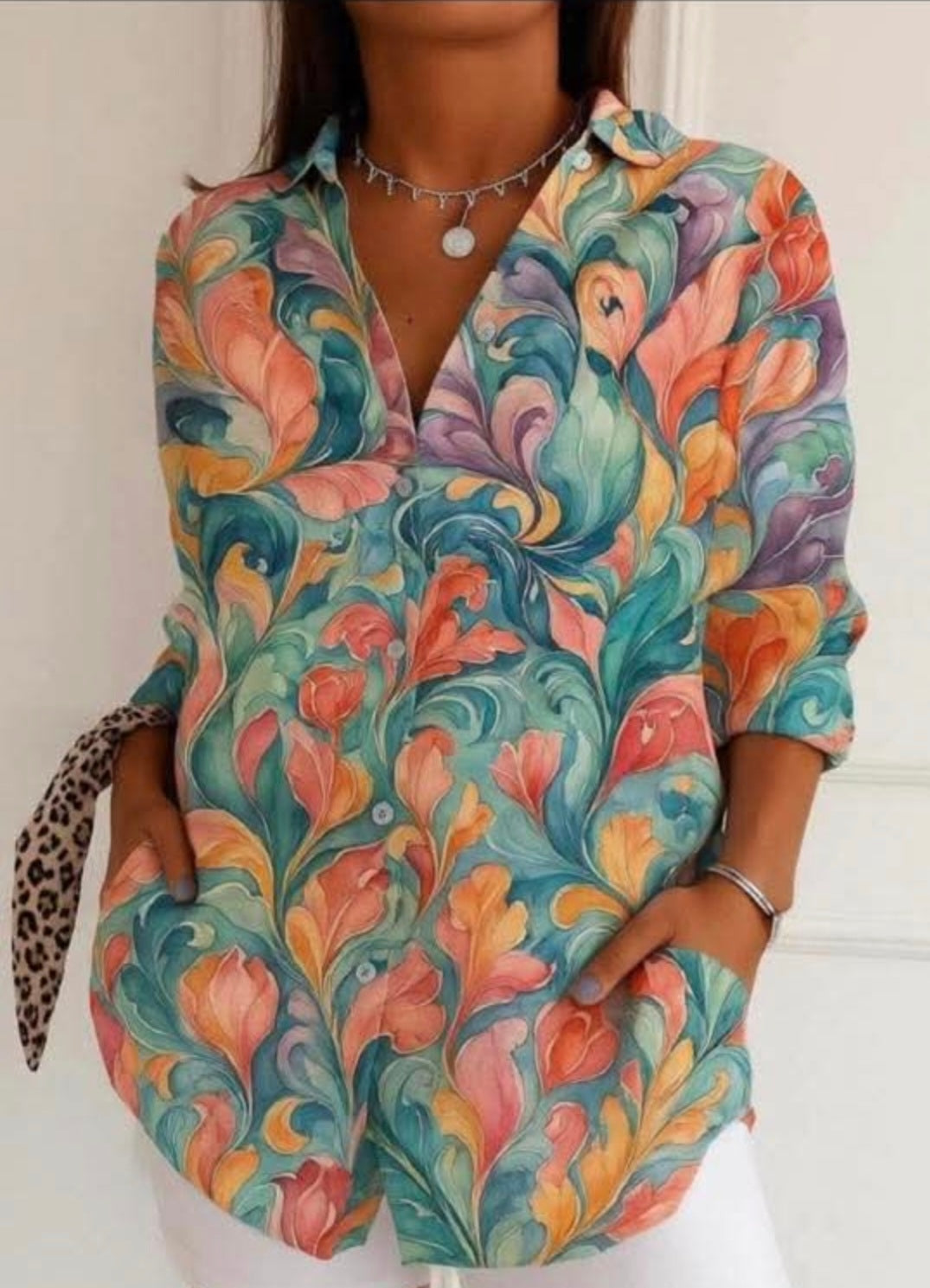 Summer Patterned Blouse - Crepe