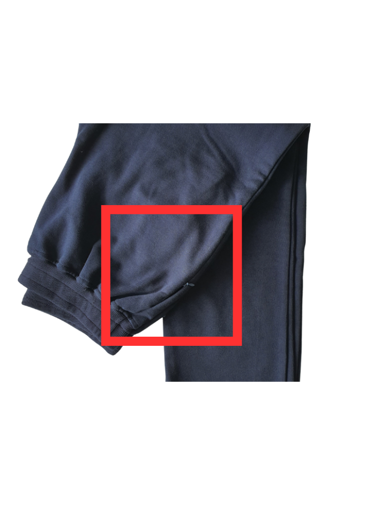 Non-Ankle banded Casual Pants - Zippered Pockets - Elastic Waist - Navy Blue