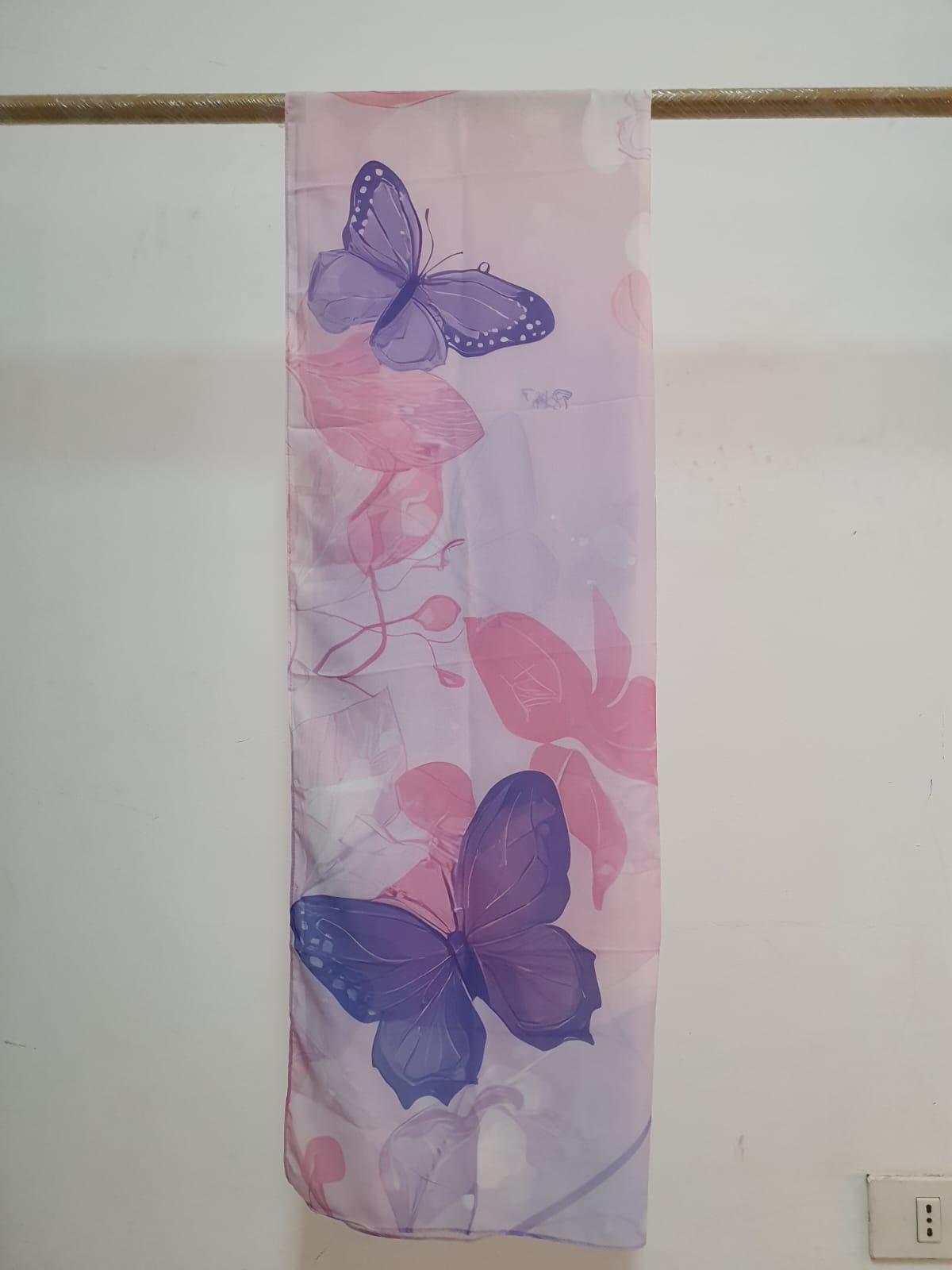 Pink and Purple Butterflies Scarf 200 X 70 CM