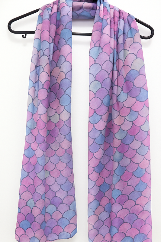 Mermaid Purple and Pink Scarf 200 X 70 CM