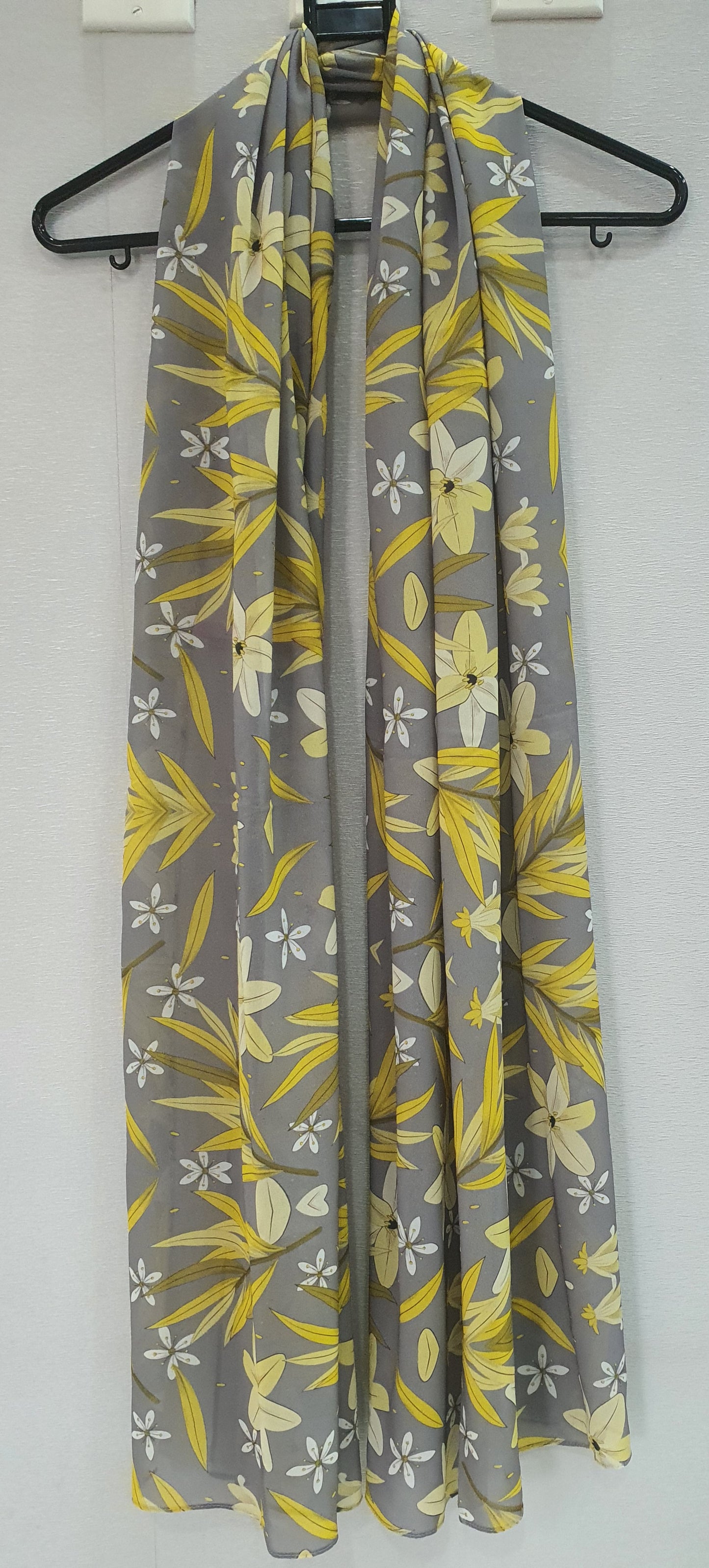 Grey and Yellow Scarf 200 X 70 CM