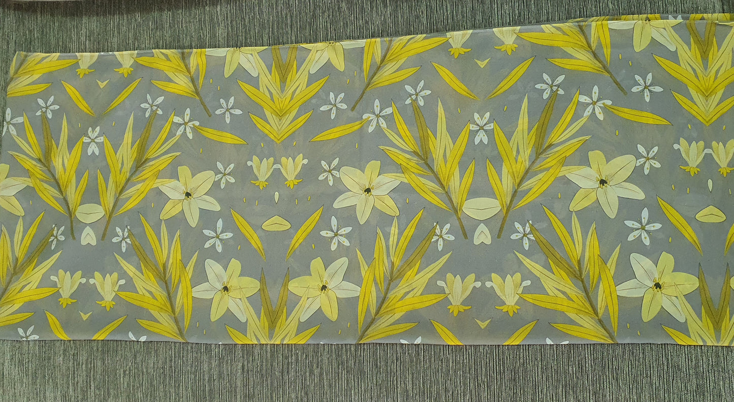 Grey and Yellow Scarf 200 X 70 CM