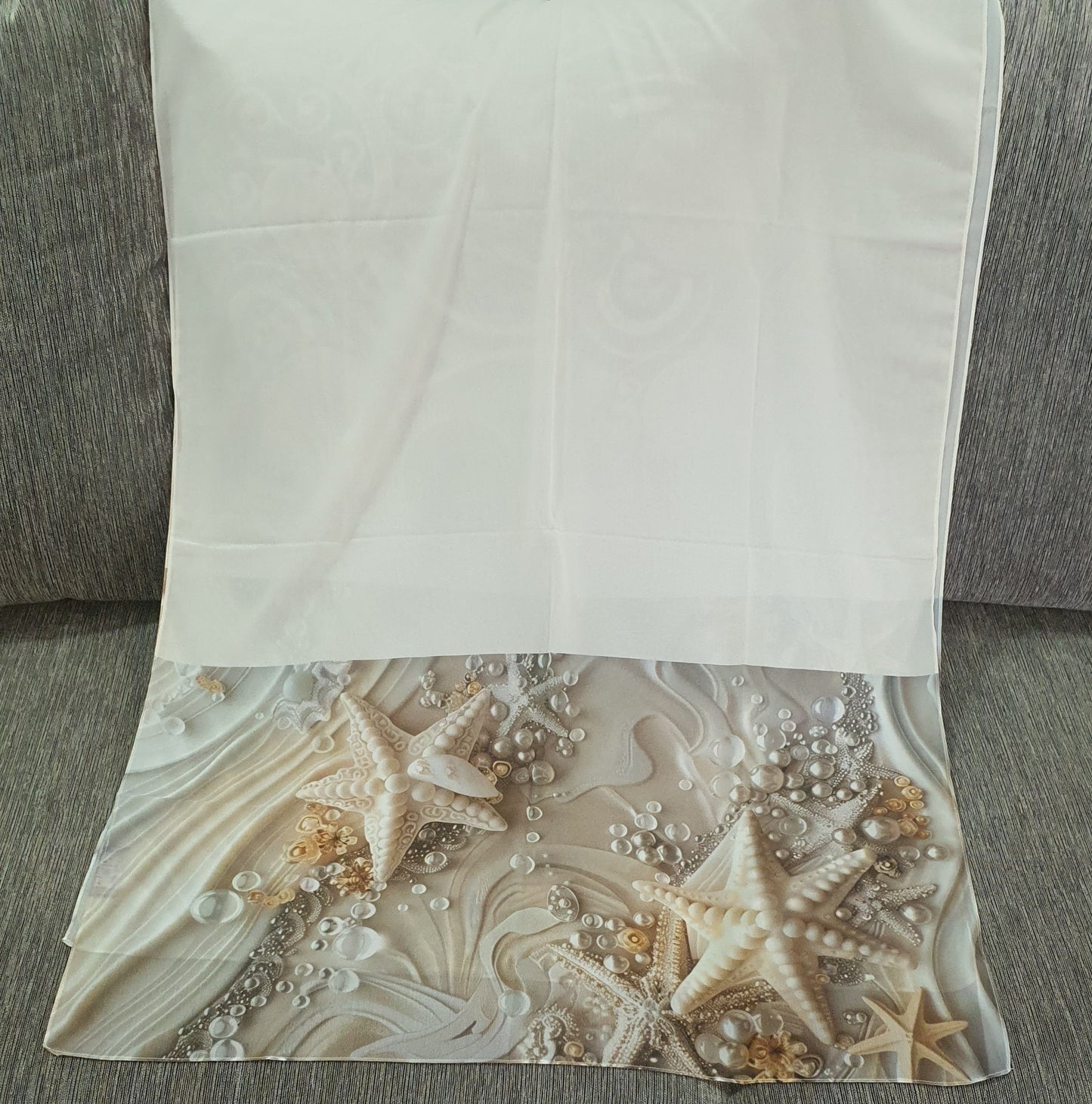 Sea Shells off white Scarf 200 X 70 CM