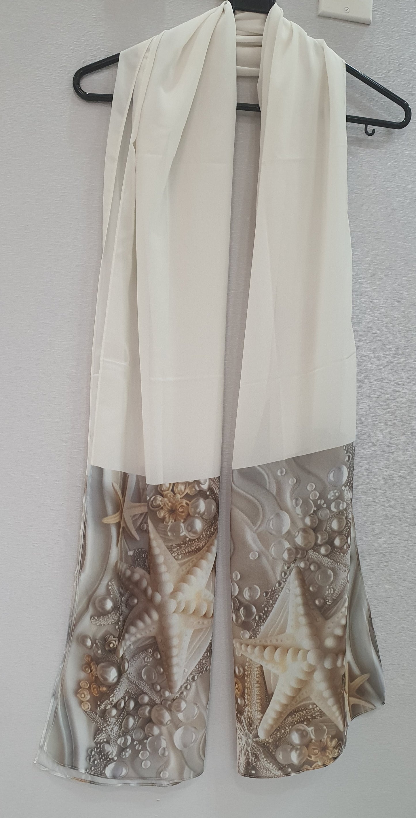 Sea Shells off white Scarf 200 X 70 CM