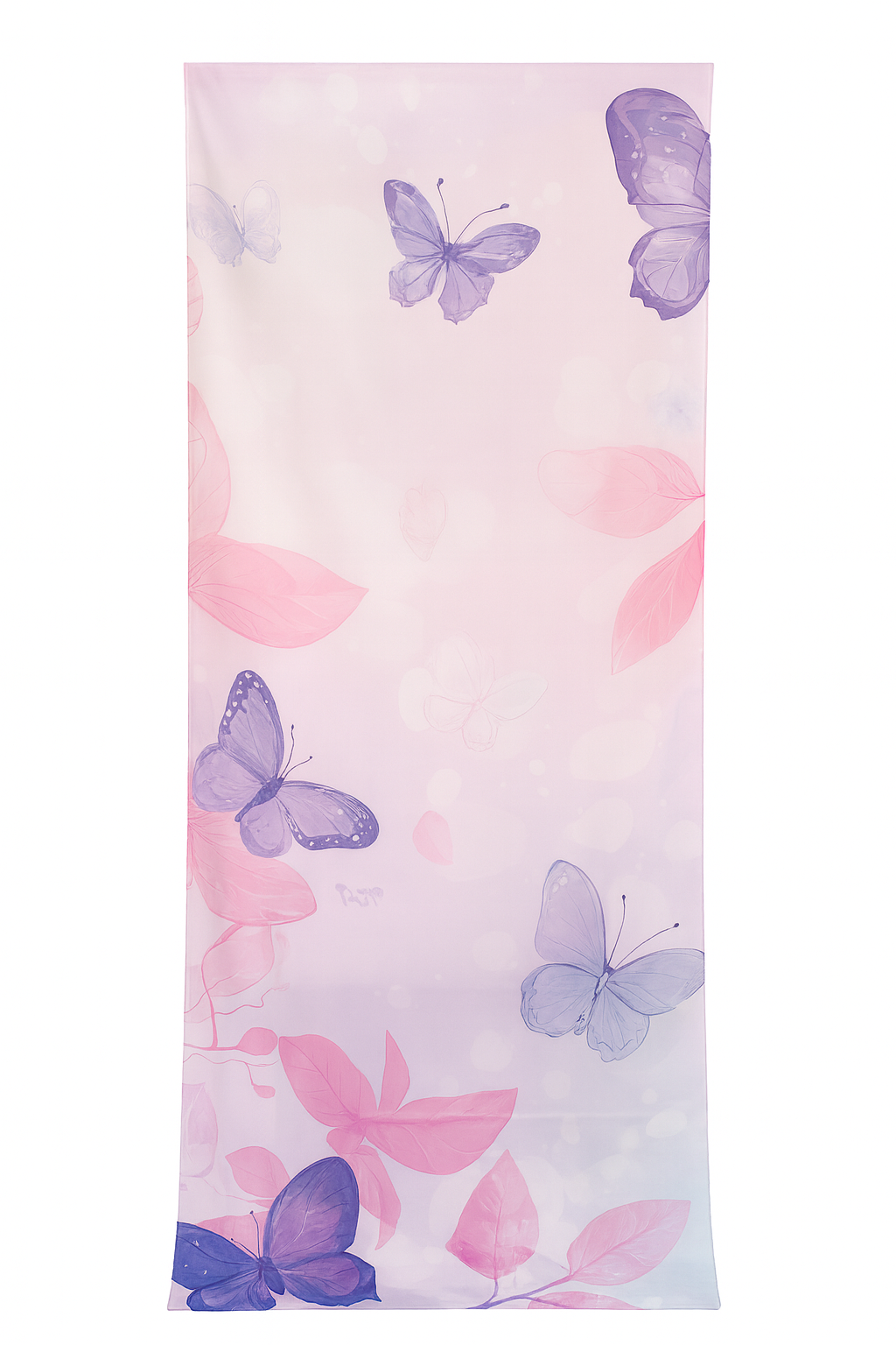 Pink and Purple Butterflies Scarf 200 X 70 CM