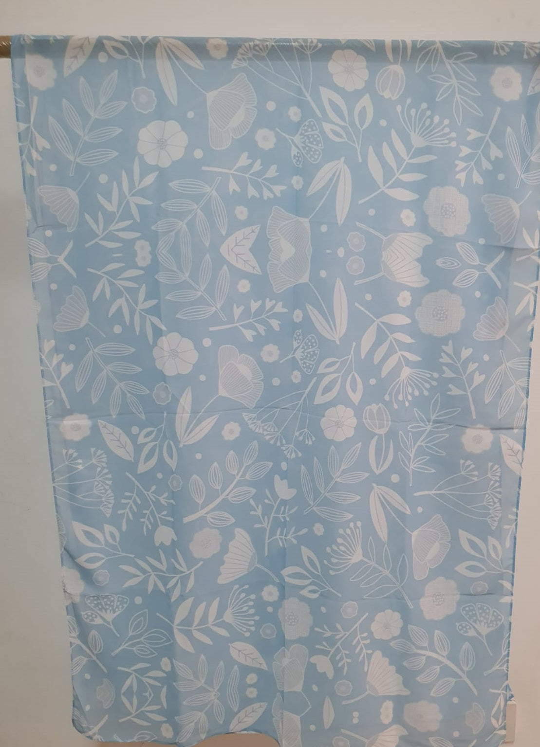 Light blue and white Scarf 200 X 70 CM