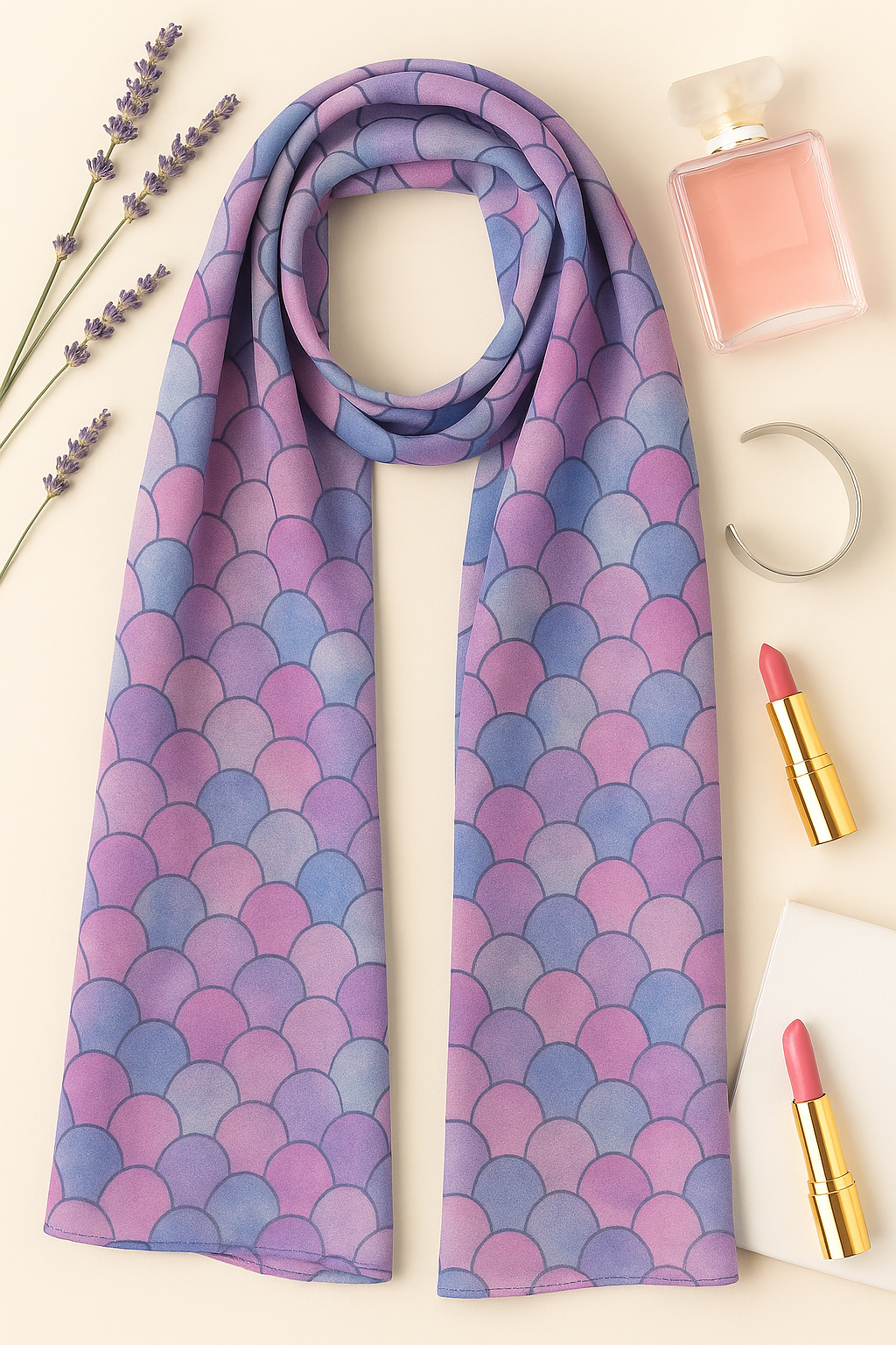 Mermaid Purple and Pink Scarf 200 X 70 CM