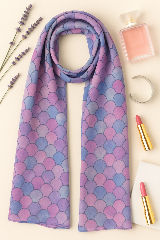 Mermaid Purple and Pink Scarf 200 X 70 CM