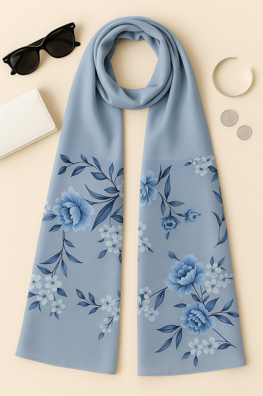 Blue and Grey Scarf 200 X 70 CM