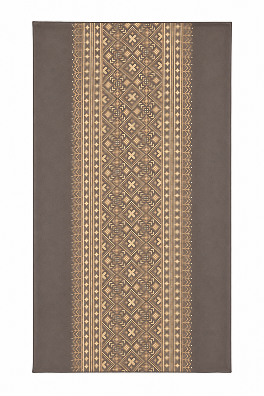 Elegant Brown and Beige Scarf (Hijab) 200 X 70 CM