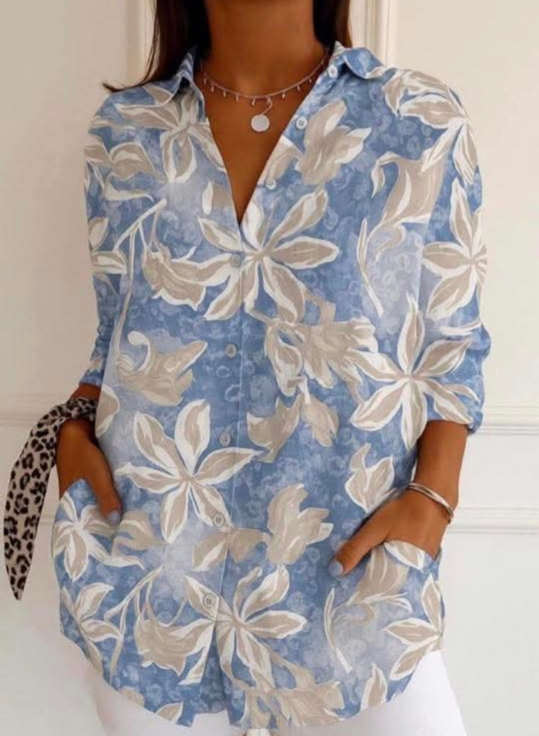 Summer Patterned Blouse - Crepe