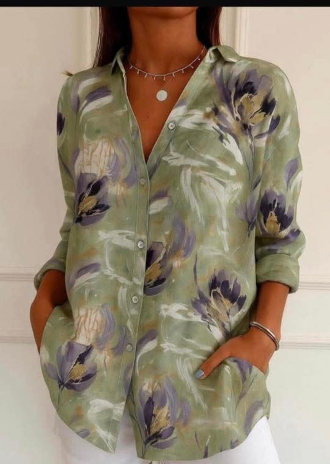 Summer Patterned Blouse - Crepe
