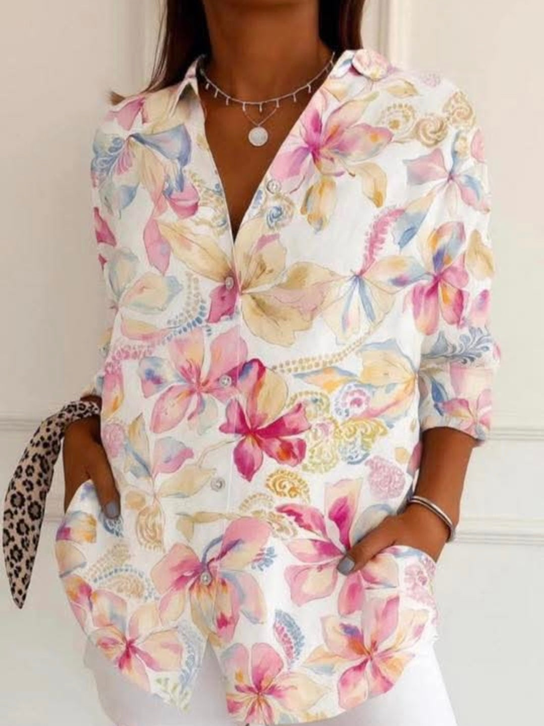 Summer Patterned Blouse - Crepe