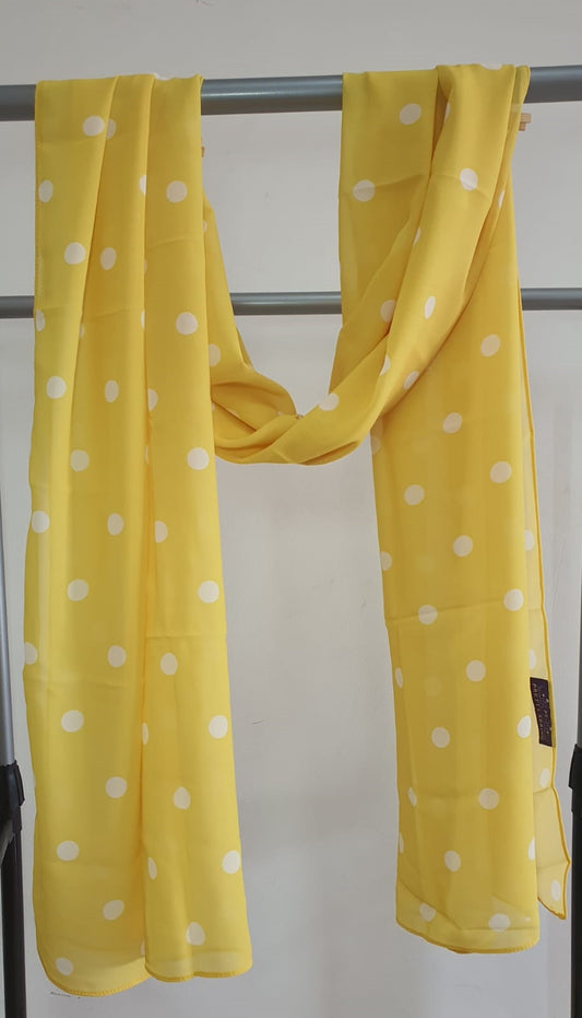 White Dots and Yellow Scarf 200 X 70 CM