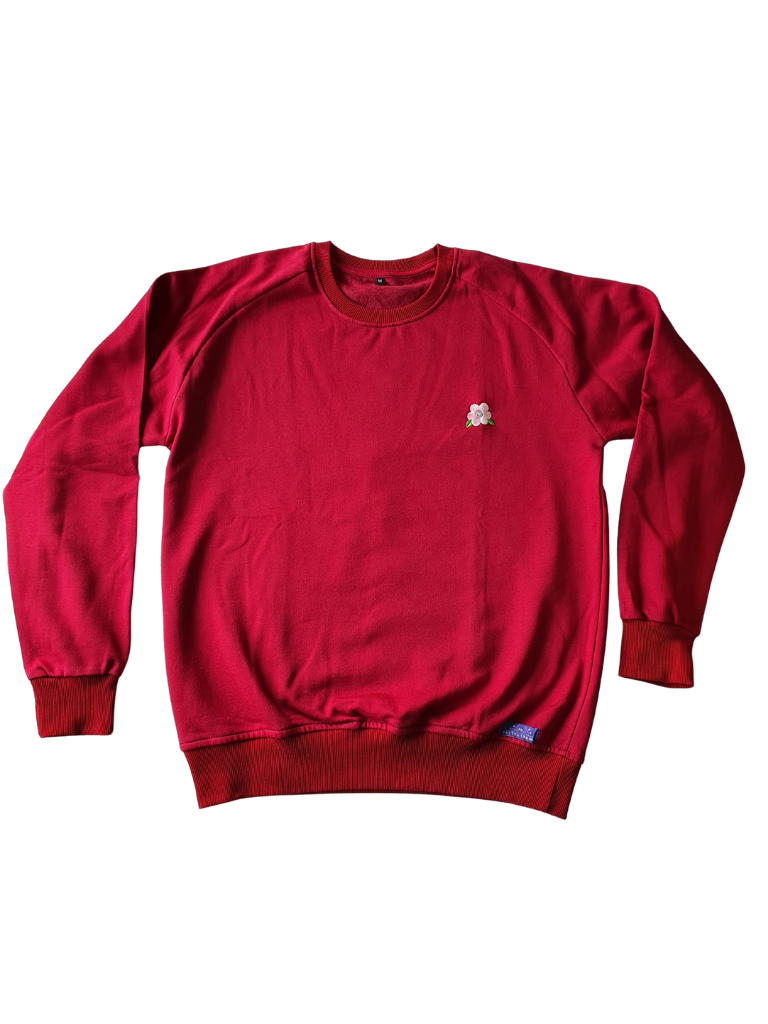 Waist Band Sweatshirt - Milton -  Burgundy