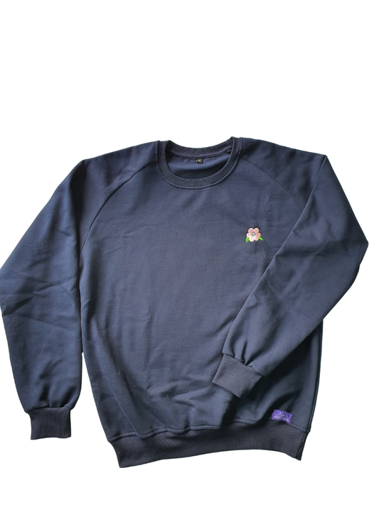 Waist Band Sweatshirt - Milton -  Navy Blue