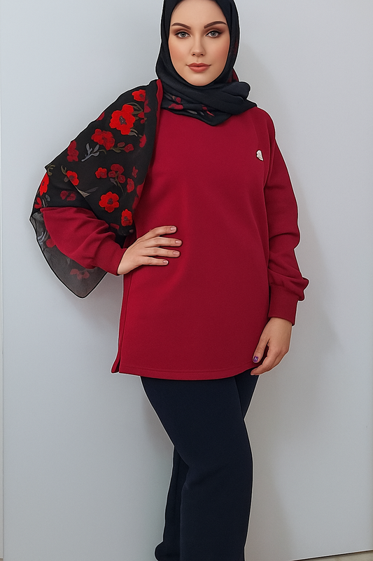 Sweatshirt - Milton - Burgundy