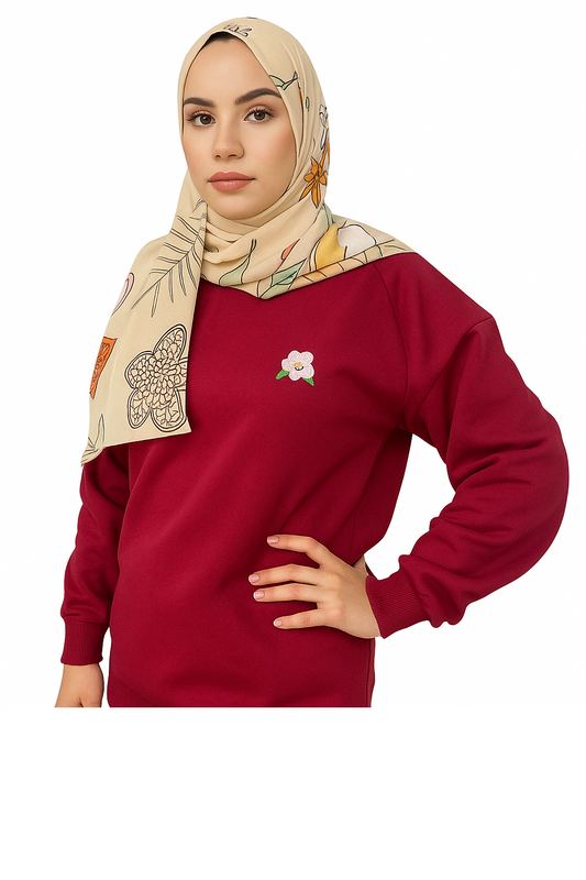 Sweatshirt - Milton - Burgundy