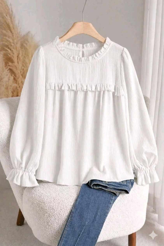 Summer Plain Blouse - Ruffles