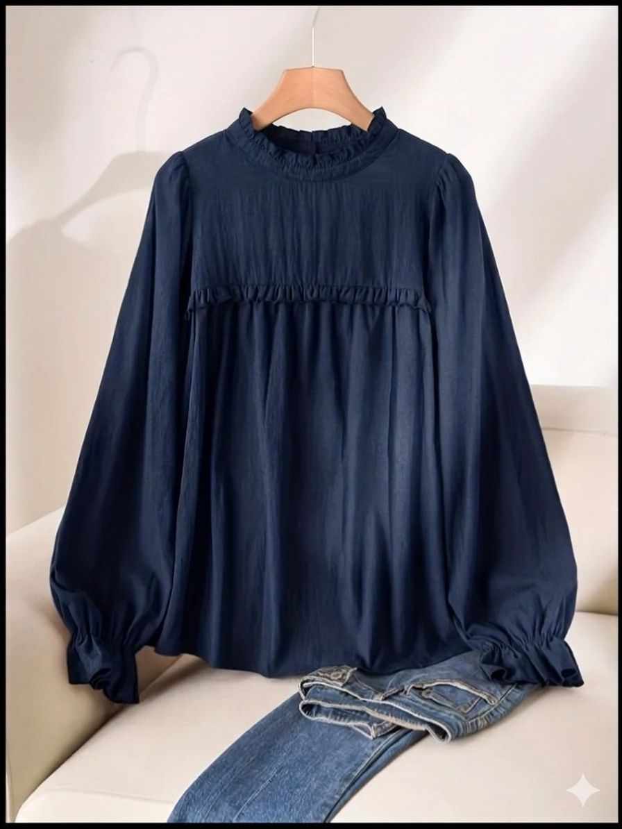 Summer Plain Blouse - Ruffles