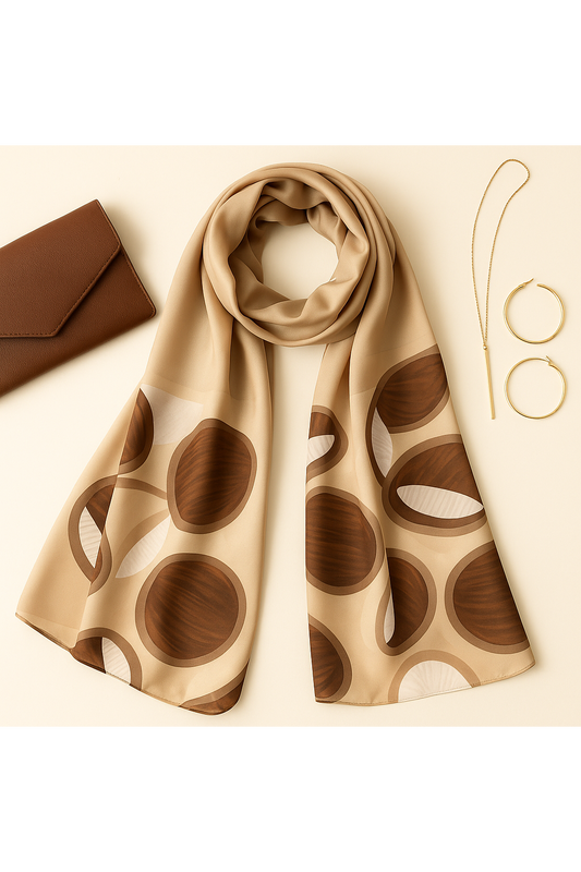 Coconut Beige & Brown Scarf 200 X 70 CM