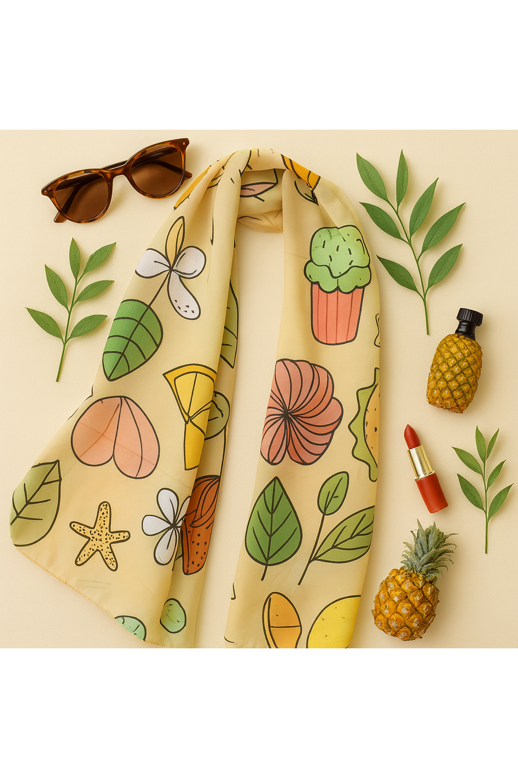 Cheerful Beige Scarf 200 X 70 CM